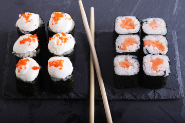 Traditional Japanese food close up