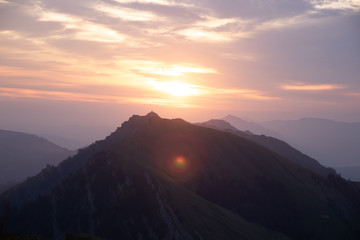 Sonnenaufgang auf dem Gipfel