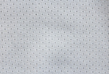 texture of white sport breathable fabric, macro