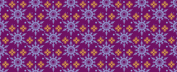 Seamless pattern with snowflakes.