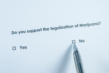 Do you support the legalization of marijuana? No