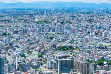 Fototapeta na wymiar 東京　住宅街が広がる都市風景