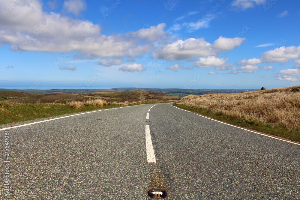 Wall mural empty road background landscape