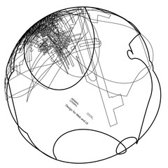 Moving lines of abstract background 