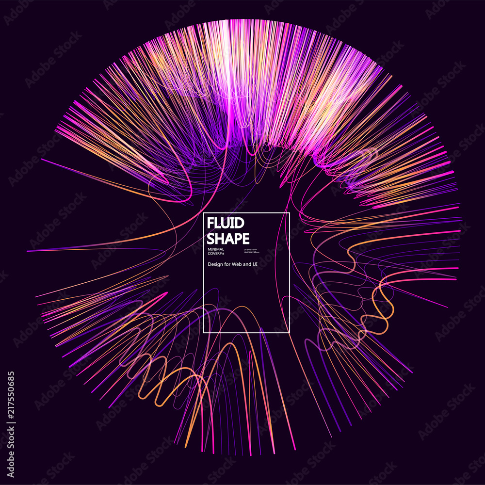 Poster moving lines of abstract background