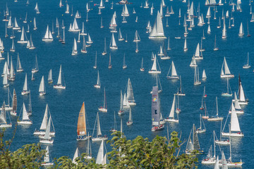 Trieste, Italy - Europe - October, 8th, 2017 - More than 2100 vessels are racing during the 49th...