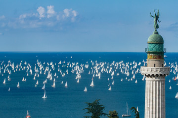 Trieste, Italy - Europe - October, 8th, 2017 - More than 2100 vessels are racing during the 49th...