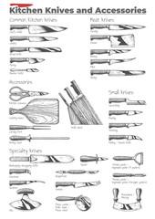 Kitchen knives and accessories