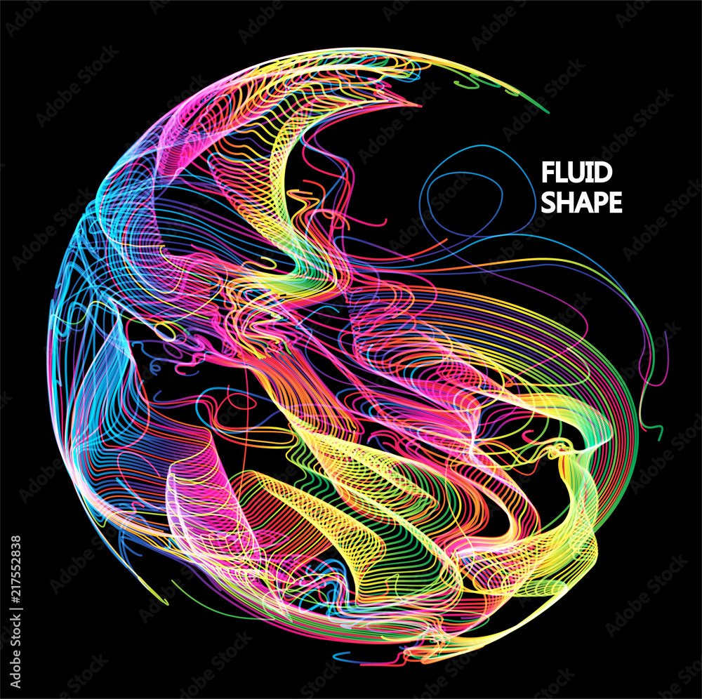 Poster moving colorful lines of abstract background