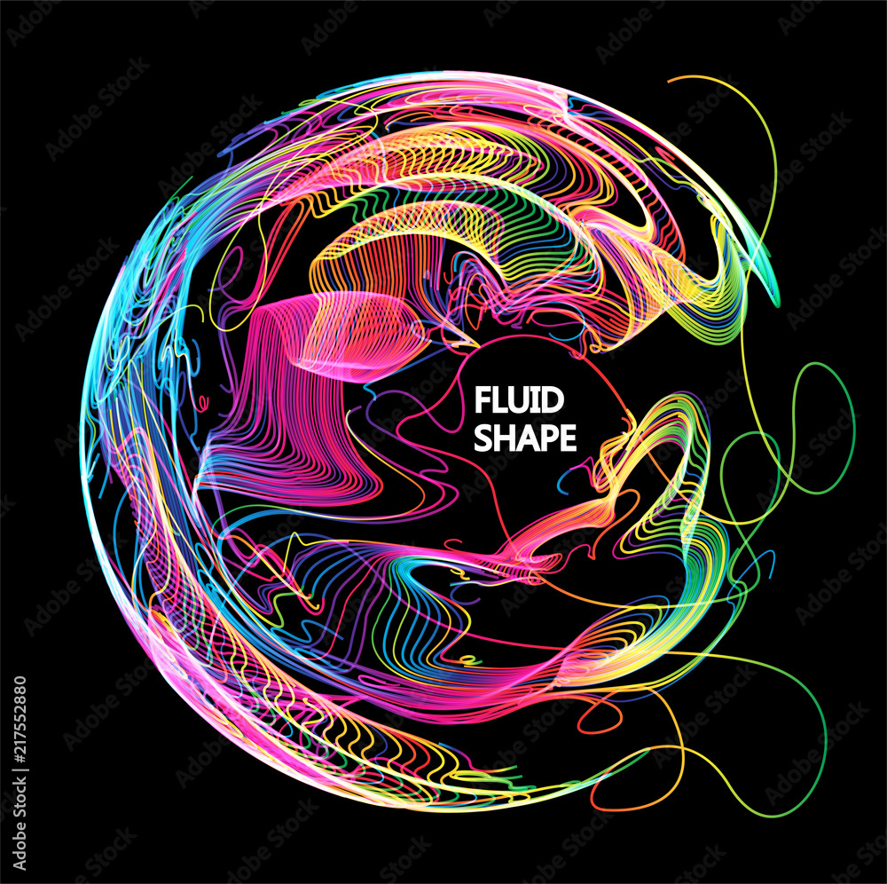 Aufkleber moving colorful lines of abstract background