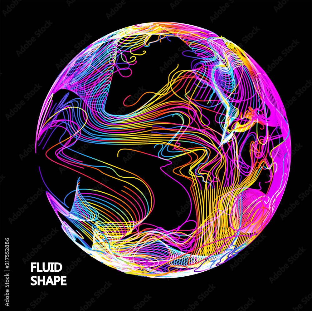 Poster moving colorful lines of abstract background