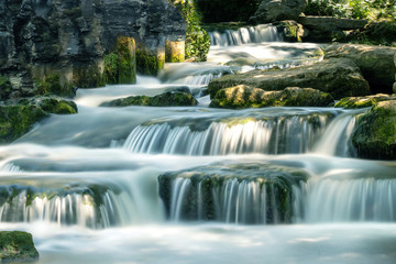 Naklejka premium Wasserfall Langzeitbelichtung 