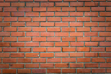 Closeup brick pattern at the brown brick wall.background.
