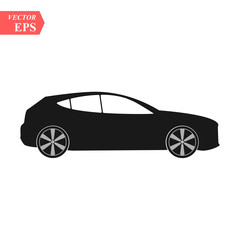 Obraz na płótnie Canvas Simple Car Icon Vector. Flat Hatchback symbol. Perfect Black pictogram illustration on white background. eps10