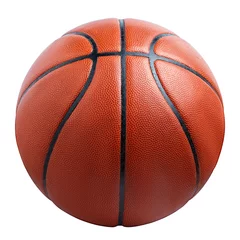 Poster Im Rahmen Basketballball isoliert auf weiß © alter_photo