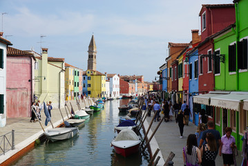 Fototapeta na wymiar Bunte Häuser in Burano - Venedig