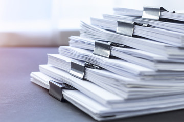 Paper office documentation. Financial reports. - 217558626