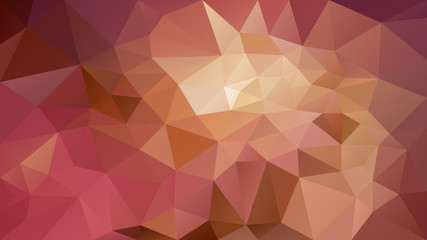 vector abstract irregular polygonal background - triangle low poly pattern - warm colored - brown, old pink, rose, camel, ochre, pale cherry, blush, henna, terra cota, taupe, mauve, sand and tan color