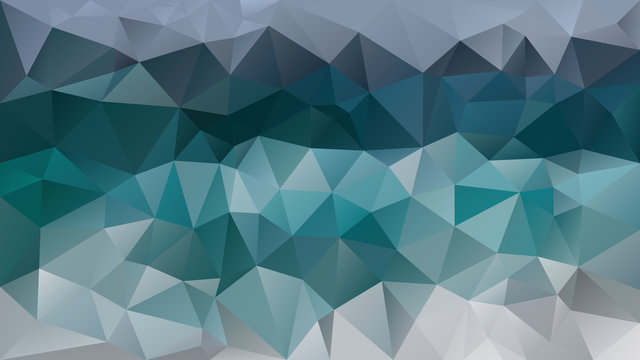 vector abstract irregular polygonal background - triangle low poly pattern - blue green, teal, aqua, turquoise, pine, cobalt, mint, and gray color