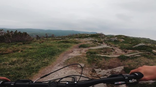 Riding mountain bike in Norway POV
