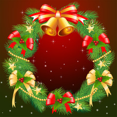 Christmas garland vector image - Illustration
