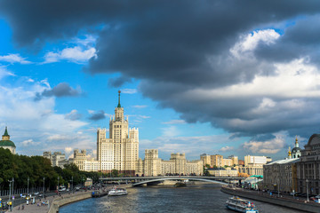 Fototapeta na wymiar Skyscraper on Kotelnicheskaya embankment