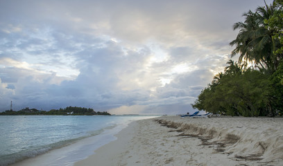 beautiful evening by the sea