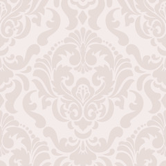 Vector damask seamless pattern element. Classical luxury old fashioned damask ornament, royal victorian seamless texture for wallpapers, textile, wrapping. Exquisite floral baroque template.
