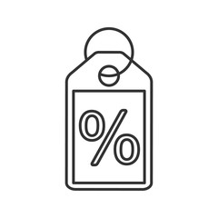 Percent label linear icon