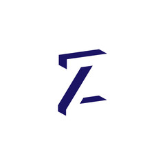 Z Letter logo in negative space vector template