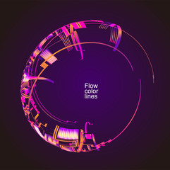 Fototapeta premium Moving colorful lines of abstract background