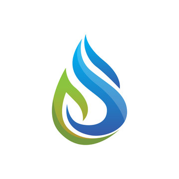 water droplet gas industry logo icon vector