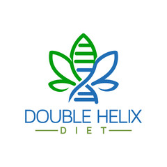 Fototapeta premium Double Helix dna logo vector template