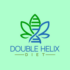 Double Helix dna logo vector template