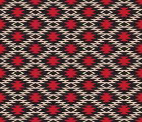 Seamless geometric pattern. American Indians ethnic style. 