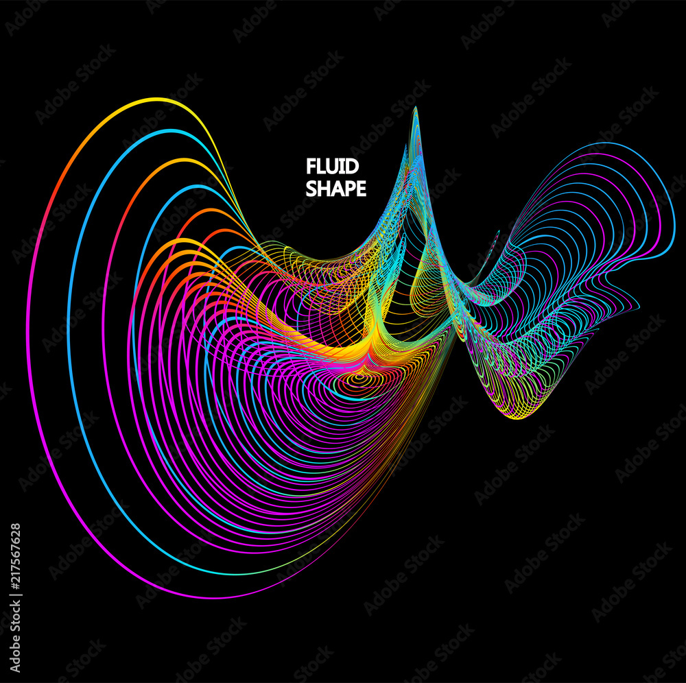 Poster moving colorful lines of abstract background
