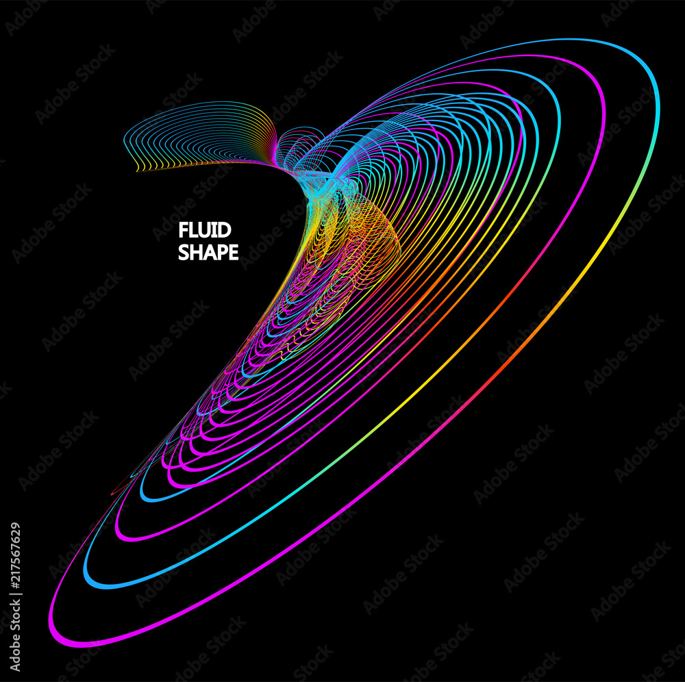 Poster moving colorful lines of abstract background