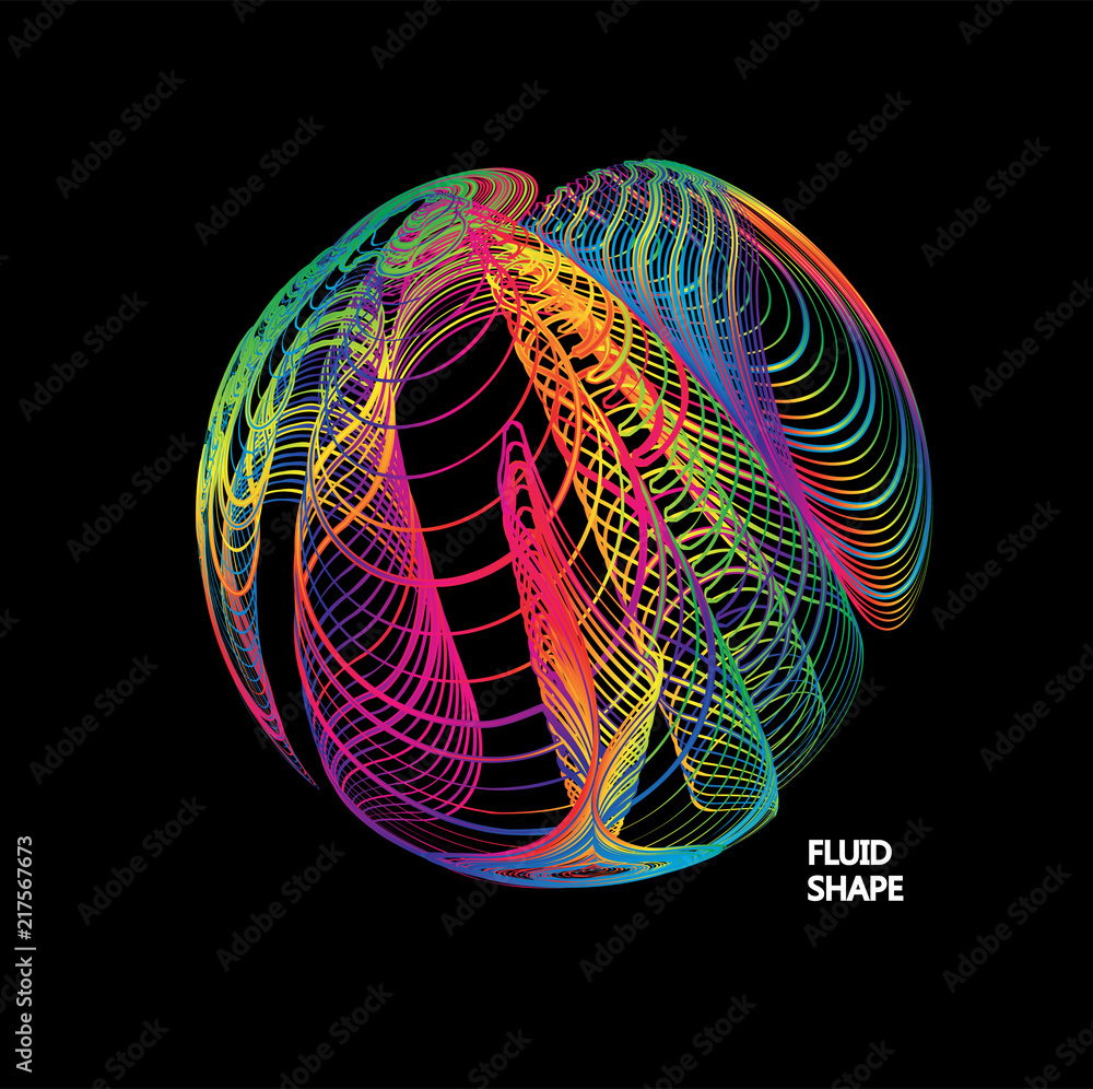Poster moving colorful lines of abstract background