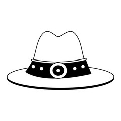 Cowboy hat symbol vector illustration graphic design