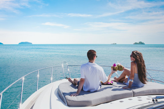 honeymoon on luxury yacht, luxurious lifrestyle and travel, romantic holidays for couple