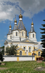 Fototapeta na wymiar Cathedral of St. Alexander Nevsky in Kobryn. Brest Region. Belarus