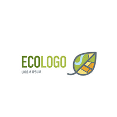 Green Logo Eco City.  Template for you design