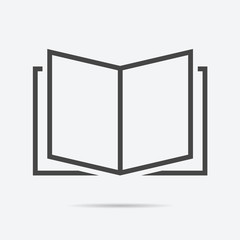 Book icon flat style isolated on background. Book sign symbol for web site and app design.