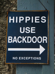 Hippie sign backdoor