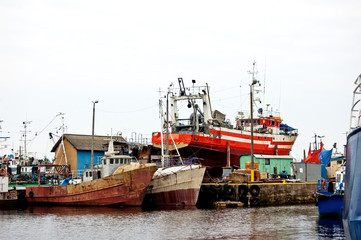 Shipyard in a panorama