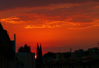 Fototapeta premium Atardecer rojo