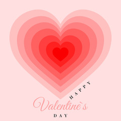 Retro Valentine card with hearts. Greeting card, poster, banner collection