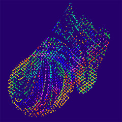 abstract vector background-Dot Graphics