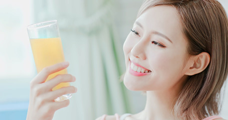 woman drink juice