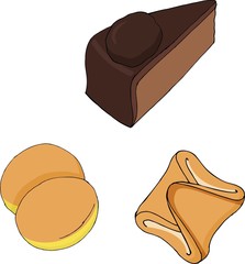 Austrian food - traditional meals Rasters Illustration set